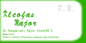 kleofas major business card
